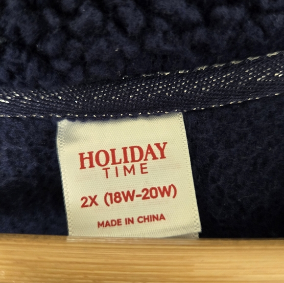 Holiday Time Red Text Label Size 2x - Picture 3 of 3